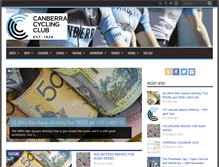 Tablet Screenshot of canberracyclingclub.org.au